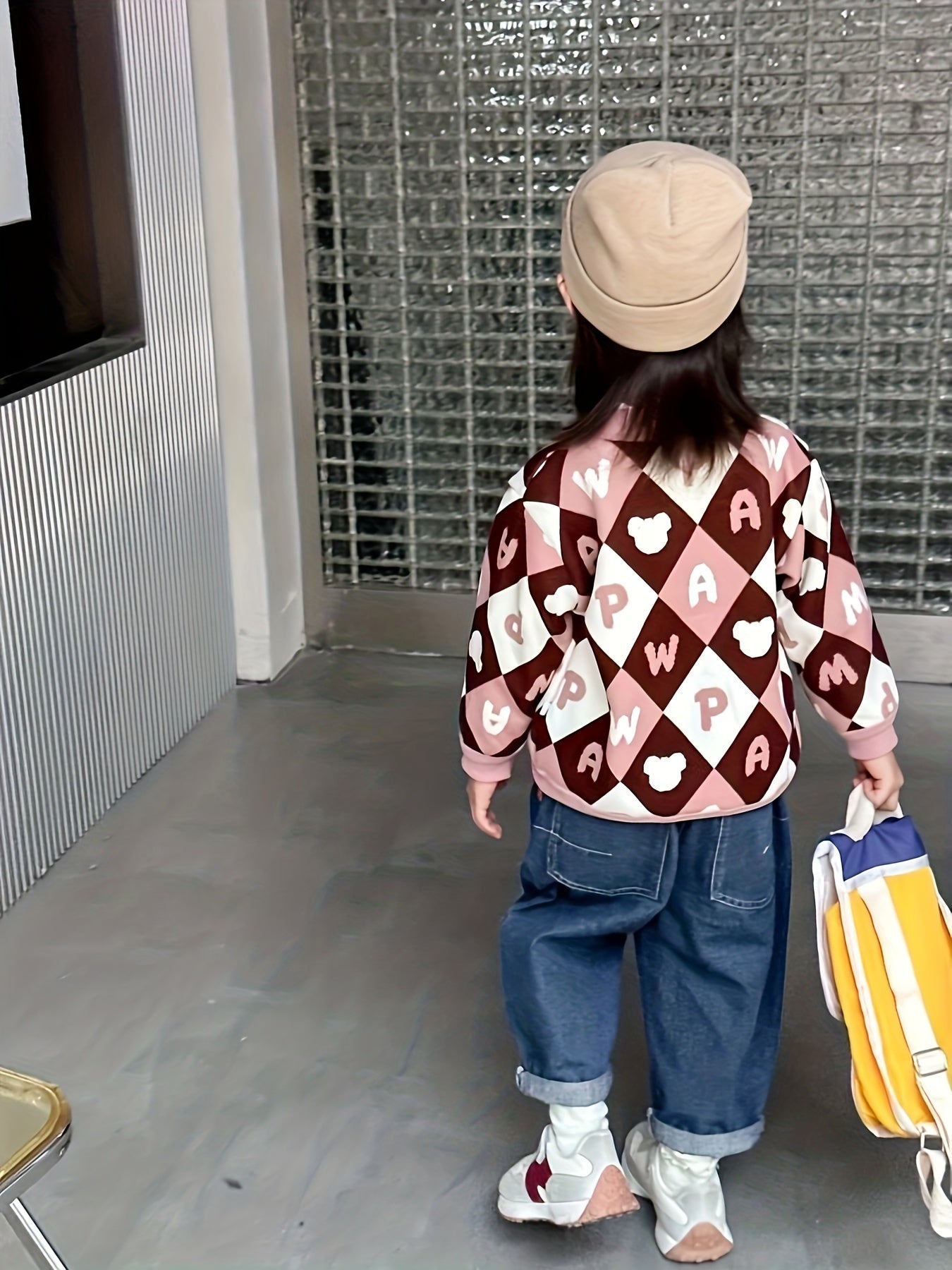 Fleece Cardigan-Alphabets